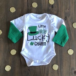 🍀NWOT Little Mister Lucky Charm Onesie